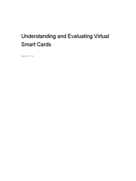 smart card module cost|Understanding and Evaluating Virtual Smart Cards.